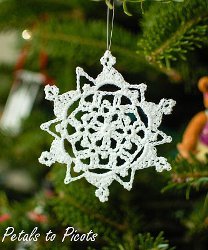 Picot Loops Crochet Snowflake