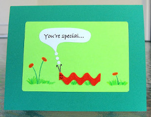 Crinkled Caterpillar Card