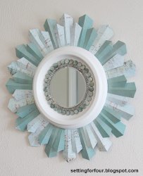 Beaded Winter Sunburst Mirror