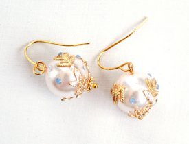 Embellished Pearl Earrings