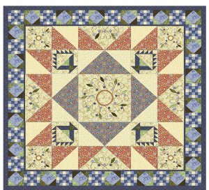 Blueberry Hill Embroidered Quilt Throw