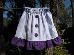 Refashioned Shirt to Ruffle Skirt