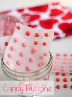 Candy Buttons for Valentine's Day