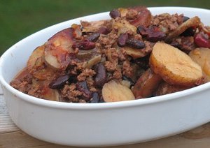 No-Fuss Layered Cowhand Casserole