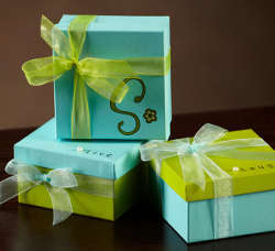 Pretty Painted Favor Boxes
