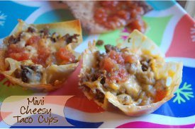 Mini Cheesy Taco "Cups"