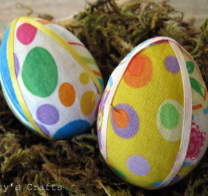 Funky Fabric Easter Eggs