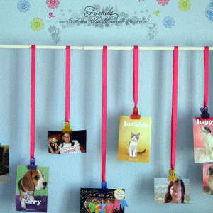 Hanging Ribbon Picture Display