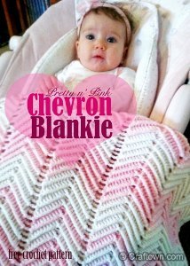 Pretty in Pink Chevron Baby Blanket