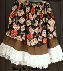 Layers and Lace Halloween Skirt