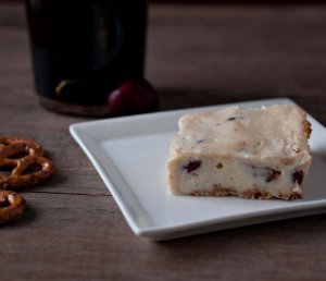 Drunken Cherry Cheesecake Bars