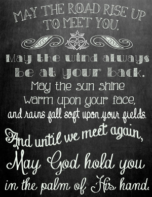 Chalkboard Irish Blessing