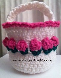 Crochet Flower Basket