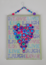 Button Heart Wall Hanging