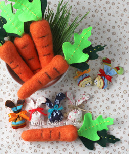 Needle Felt Carrots