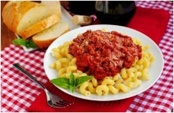 Slow Cooker Pasta Bolognese with OMG Garlic Bread