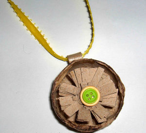 Made from Real Cardboard Necklace