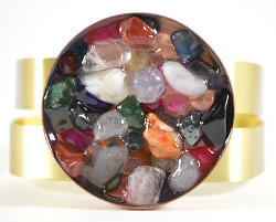 Stones Set in Copper Bracelet