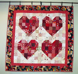 Checkered Heart Wall Quilt