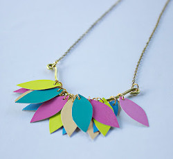 Paint Chip Petal Necklace