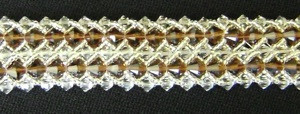 Double Woven Chocolate Crystal Bracelet