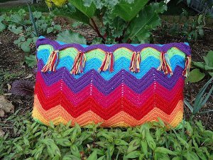 Rainbow Ripple Pillow