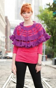 Purple Petticoat Poncho