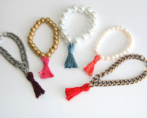 Thrifty Thread Tassel Bracelet