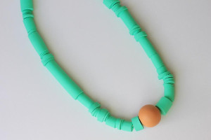 Mint Statement Necklace in Clay
