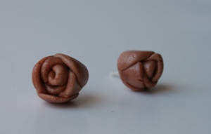 Clay Rose Earrings