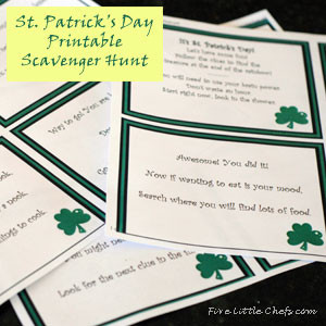 St. Paddy's Day Scavenger Hunt Printable