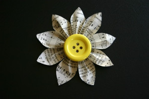 Paper Flower Mother's Day Brooch