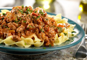 Skillet Picante Beef Stroganoff