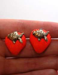 Painted Seashell Earrings