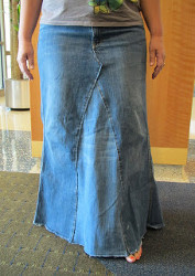 homemade jean skirts