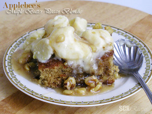 Copycat Applebee's Maple Butter Pecan Blondie