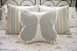 9 Step Felt Butterfly Pillow Cover