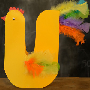 Clucking Rooster Paper Craft