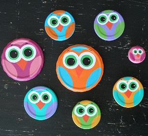 Jar Lid Owls