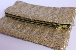 Lined Sequin Clutch