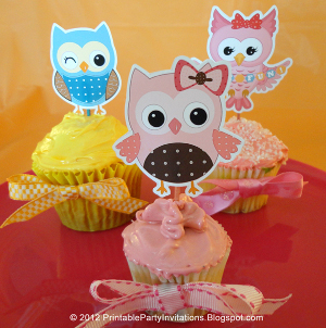 Party Owl Toppers