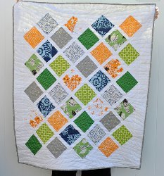 Color Pop Lattice Baby Quilt