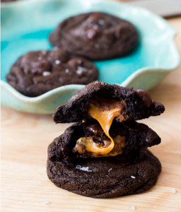 Salted Caramel Dark Chocolate Cookies