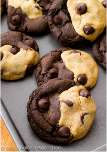 Soft Baked Peanut Butter Chocolate Swirl Cookies