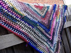 double crochet triangle shawl pattern