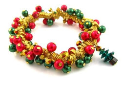 Gold Wrapped Christmas Bracelet