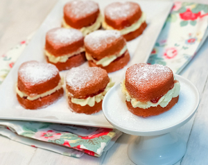 Mini Heart Sponge Cakes