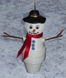 Classic Clay Pot Snowman