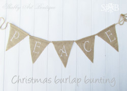 Burlap Christmas Garland