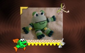 Croaky Puddler Crochet Frog